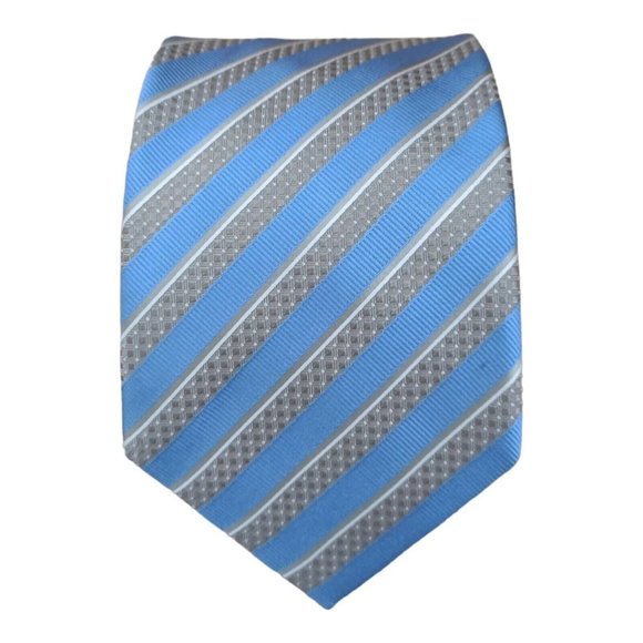 CANALI Blue Striped Silk Tie ITALY 59
